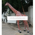 China sculpture outdoor garden decorative oversize animal display life size large fiberglass giraffe statue